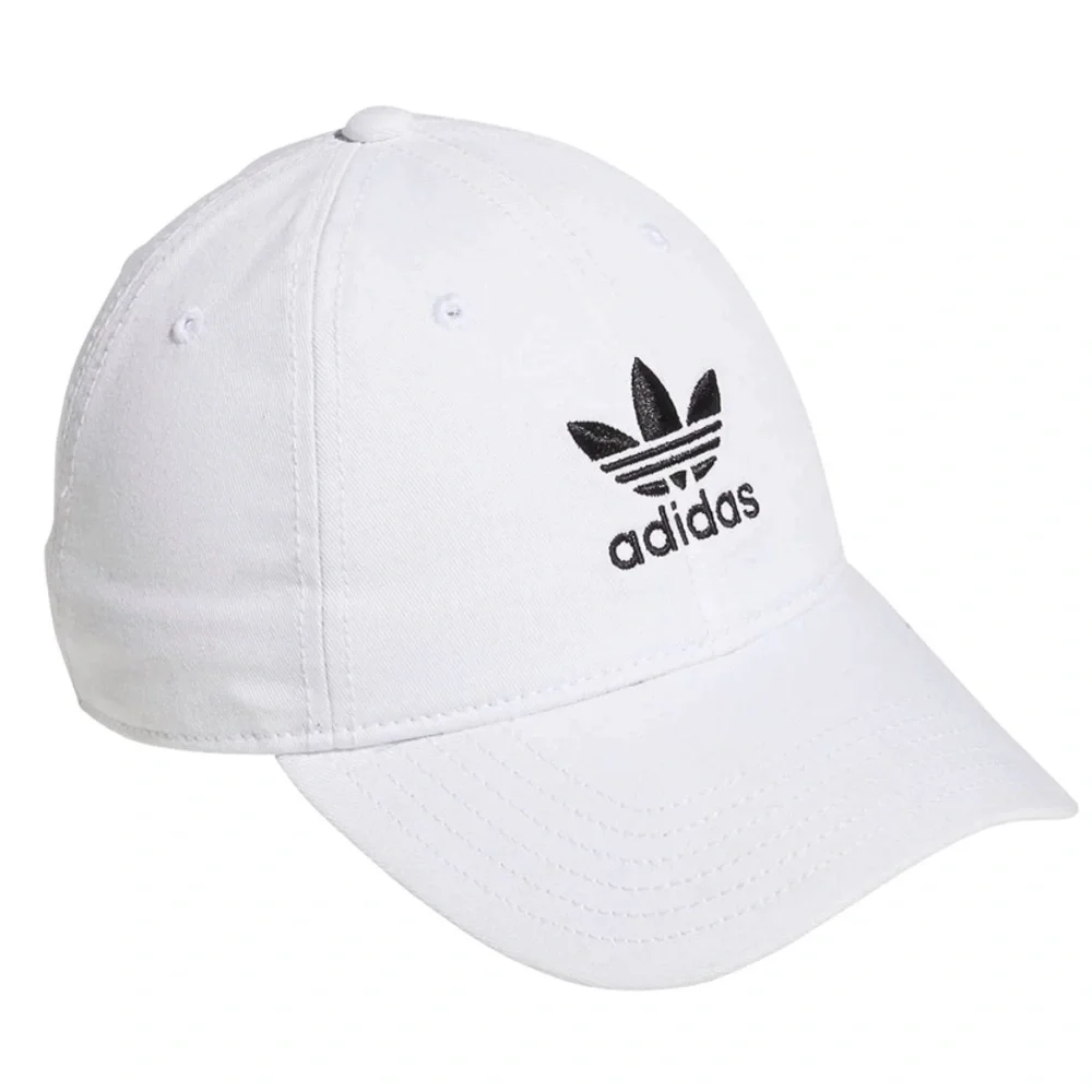 Adidas Originals Women's Relaxed Fit Adjustable Strapback Cap, White/Black